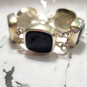 Stunning Vintage Statement Design Mexican ATI Heavy Weight Natural Black Onyx